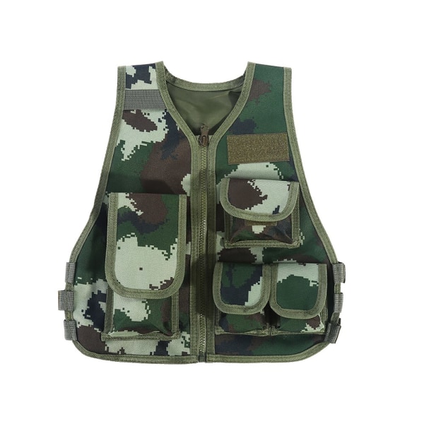 Lämpöiset lasten kamouflageliivit ulkoilun ja leikkien varten (Jungle Camouflage S)