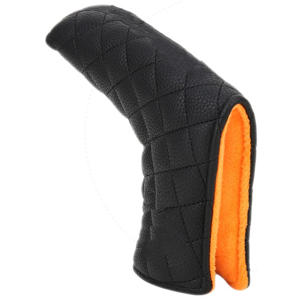 Magnetisk Golf Putter Cover Hoveddækning Vandafvisende PU L-formet Golfkølle Hoveddækning Tilbehør (Sort)