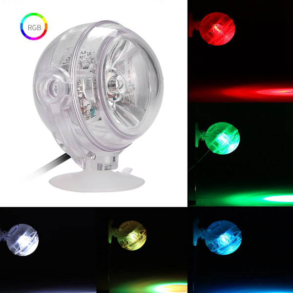 EU-kontakt AC110-240V LED Undervannslys Flerfarget Vanntett Spotlight Lampe Flerfarget