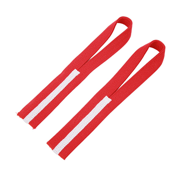 2st Lyftande handledsremmar Canvas Anti-Slip Förbättra Styrkan Sårform Viktlyftsremmar Röda