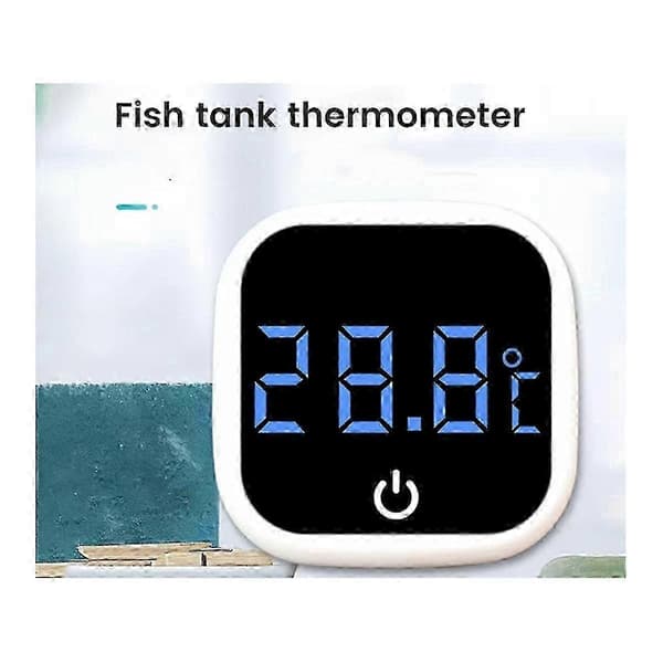 0-60 ℃ Digital LCD-akvarietermometer, Mini selvklæbende skærm til akvarium