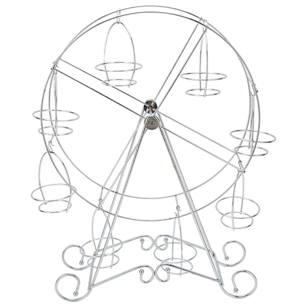 Pariserhjul Cupcake Stativ 8 Kopper Dessertbærer Displayholder for Restauranter Dessertbutikker Temafest