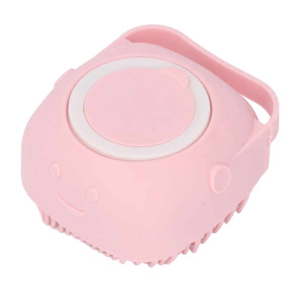 Bad Krops Dusj Skrubber Blødhed Gummi Shampoo Dispenser til Baby Kvinder Mænd Seniorer Firkantet Rosa
