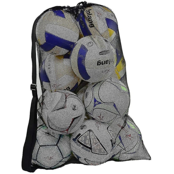 Extra Large Sport Dragsko Mesh Ball Bag Fotboll Träningsutrustning Förvaringsväska Dykartiklar Org