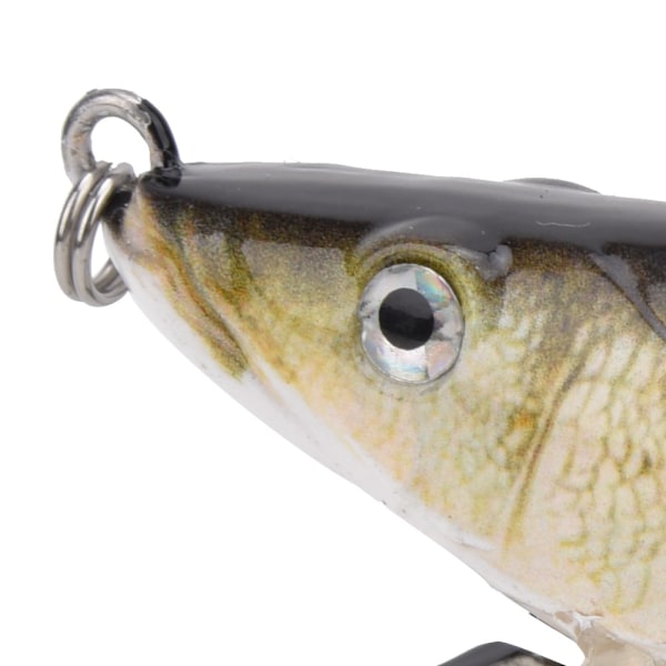 Hård Swimbait Crankbait Fiskeagn med Flere Segmenter Fiskegrej Treble Hook(B)