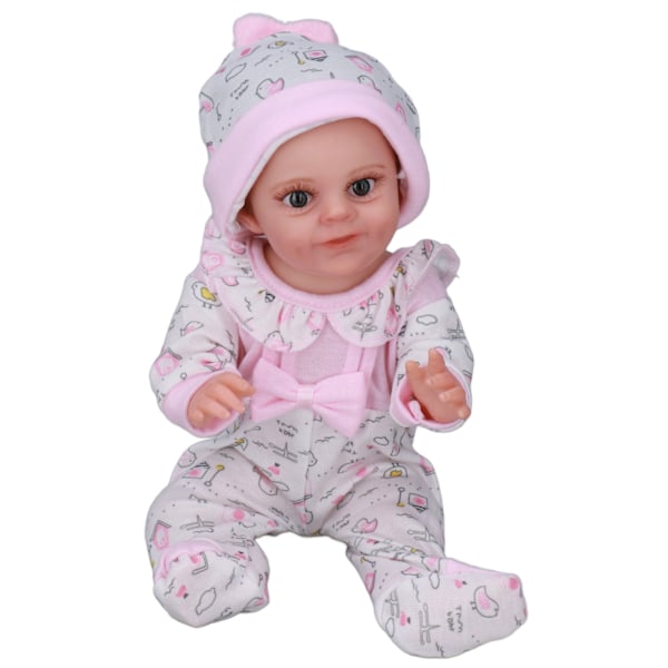 First Baby Doll 12in Mjuk, giftfri silikon Stimulera fantasi Odla vänlighet Hög Simulering Mjuk Baby Doll