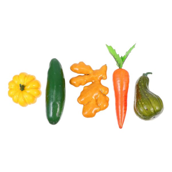 5 st konstgjorda grönsaksdekorationer Dekorativa hängande grönsaksmodeller