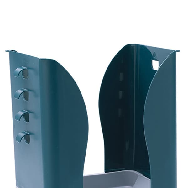 Plastic Trash Can Expandable Garbage Bag Holder Large Capacity for Kitchen Bathroom Blue Gray