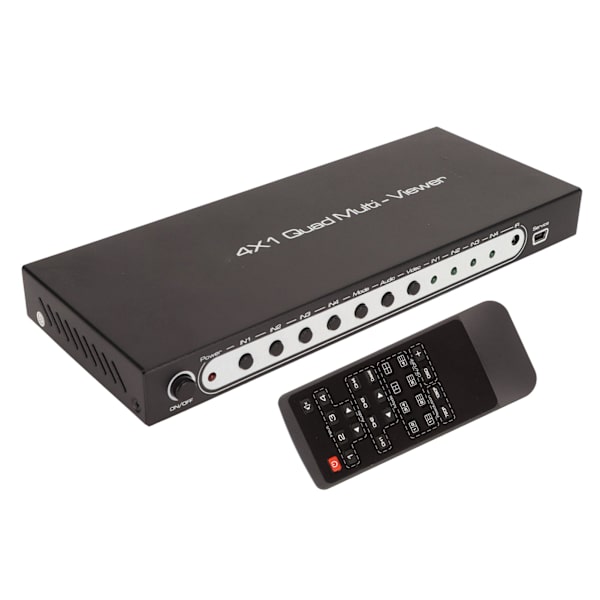 HD Multimedia Interface 4x1 Quad Multi Viewer 4 in 1 Out HD Multimedia Interface Switcher 100‑240V EU-kontakt
