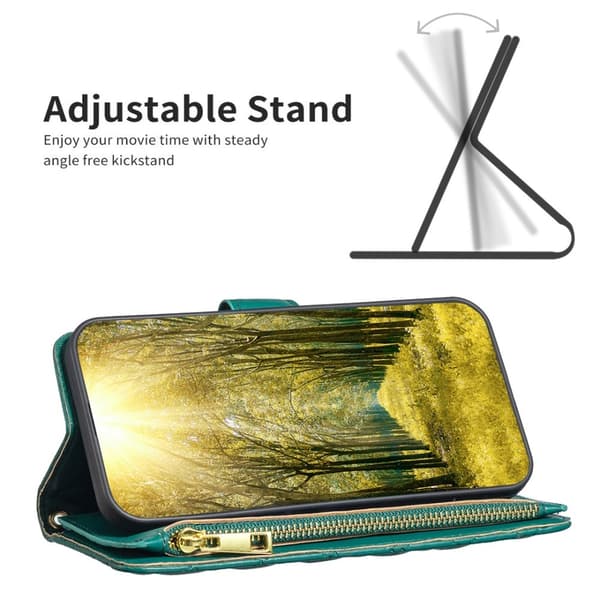 BINFEN Motorola Moto G84 5G Deksel Multifunksjonell Diamond Grønn 125