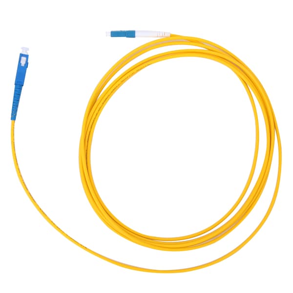 2 stk. 3 meter LC/UPC til SC/UPC optisk fiber patch kabel ledning gul