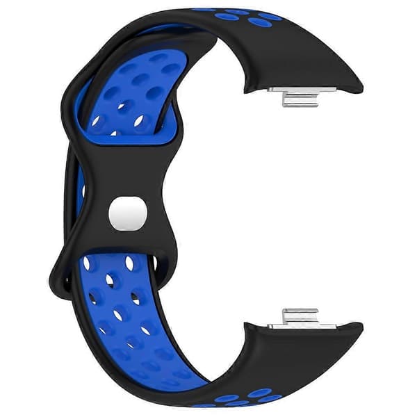 Blød silikone armbåndsrem kompatibel med 8 Pro erstatning Black blue