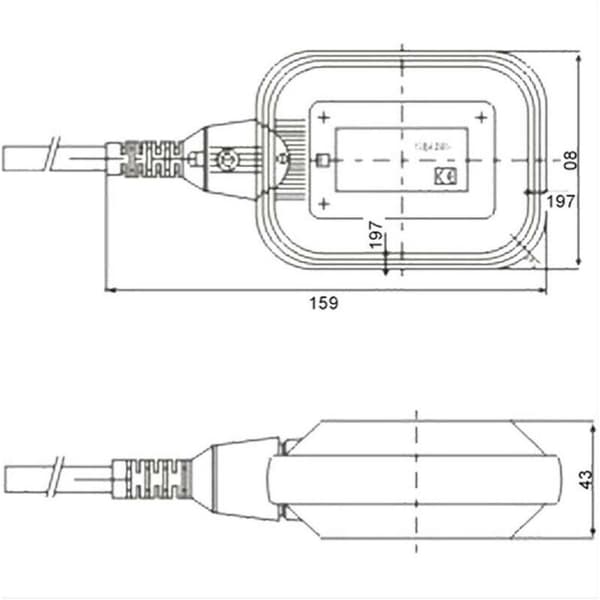 10m 250V 16A dykpumpe flydekontakt