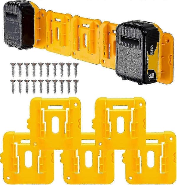 10-pak batteriholder til Dewalt 20V 60V batteriholder passer til DCB200 DCB203 DCB205 DCB206 batterier