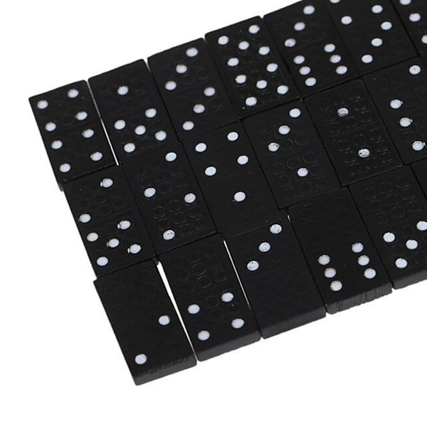 28st/set Trä Domino Block Brädspel Bärbart Resebord Spel Domino Leksaker För Barn Utbildningsleksaker för barn