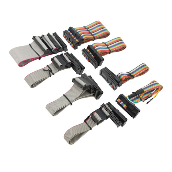 8 stk. ECU Programmer Chip Tuning Tool Fuldt Kabel Sæt Slidstærkt Stabil Ydeevne til KTAG V7.020 V2.25 Rød PCB