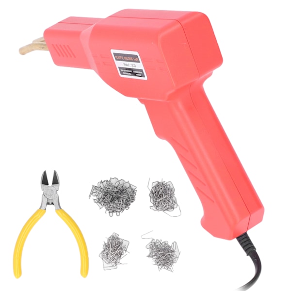 50W Bil Bumper Reparations Svejsekit Plastik Svejsemaskine med Tang Stifter Rød til Biler Motorcykler US 2Pin Flat Plug 110V