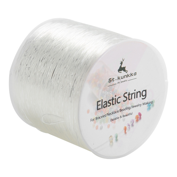 DIY Elastisk, Skærbar Smykkefremstilling Perletråd Perlelinje Transparent Fiskesnor 100m / 328.1ft1mm / 0.04in