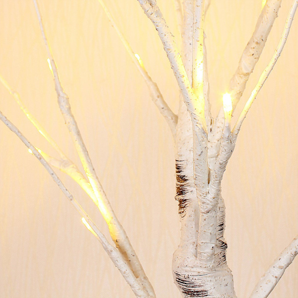 60 cm LED-valaisin Puuvalaisin Koristeellinen valaisin Hopea Koivunvalaisin Tekomainen puu Lämmin valaisin Loma-koriste Koti sisustus