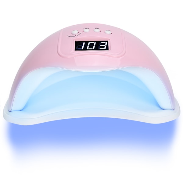 48W Intelligent Timing LED UV Gel Nagellackstorklampa Hushållsnagelhärdningsmaskin Rosa