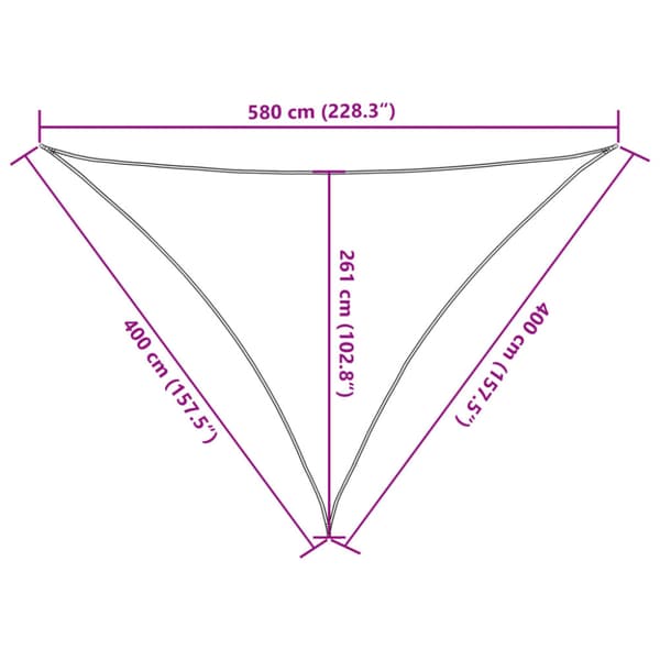 Solseil 160 g/m² antrasitt 4x4x5,8 m HDPE