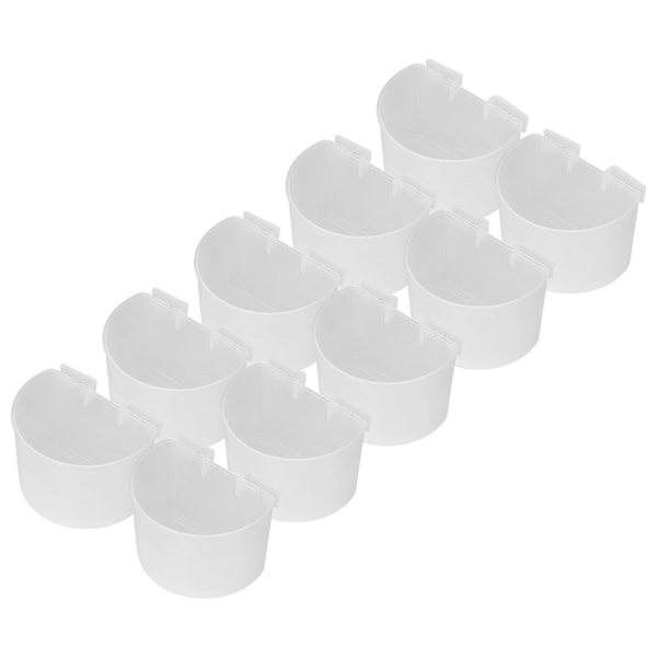 10 st duvor foderkoppar Säkra plast fågelhängande foderkoppar med halvcirkeldesign Transparent
