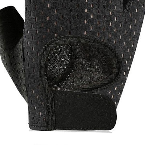 Træningshandsker Åndbare Anti-Slip Vægtløftningshandsker Letvægts Håndfladebeskyttelse Halvfinger Fitnesshandsker til Kvinder XG31 Sort M