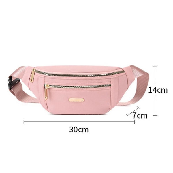 Naisten miesten unisex vetoketjullinen vyötärö Fanny Pack bum bag matkalompakko Money Belt Bumbag Crossbody pussi pink