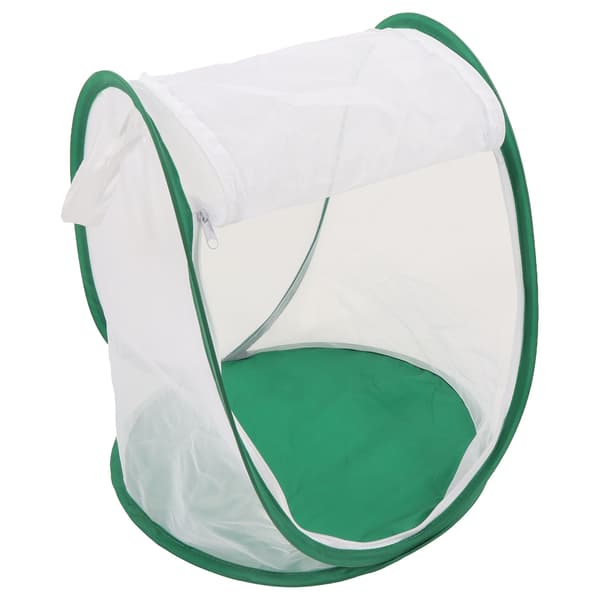 Large Green Insect Net Cage Butterfly Habitat Foldable with Handle for Insect Observation Feeding