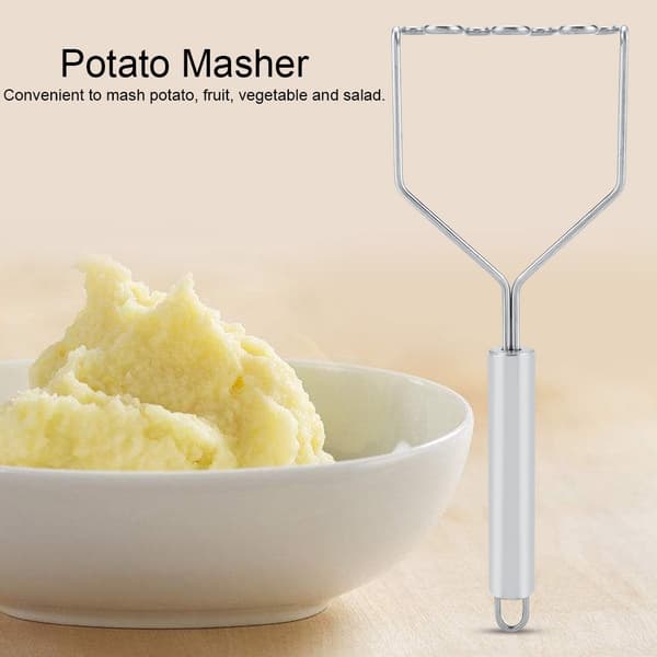 Stainless Steel Potato Masher with Handle Vegetable Mud Crusher Kitchen Gadgets