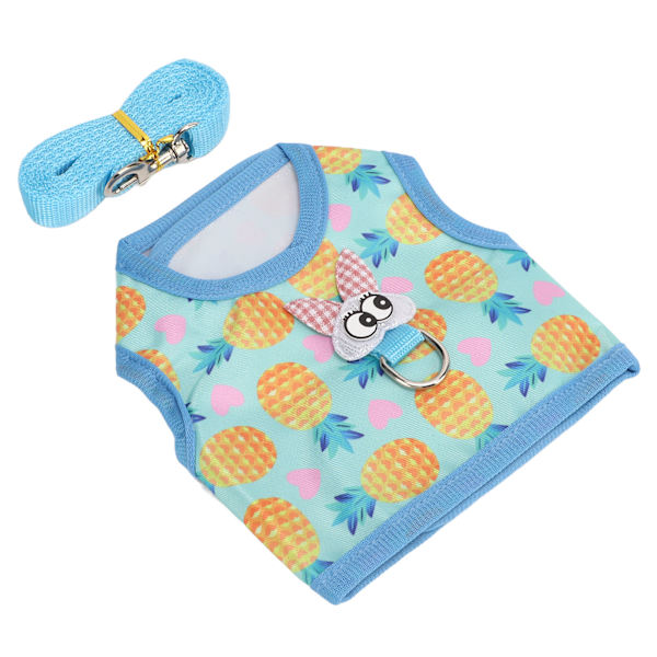 Bunny Sele koppel Set Justerbar mjuk nylon kaninväst för kattunge Iller marsvin