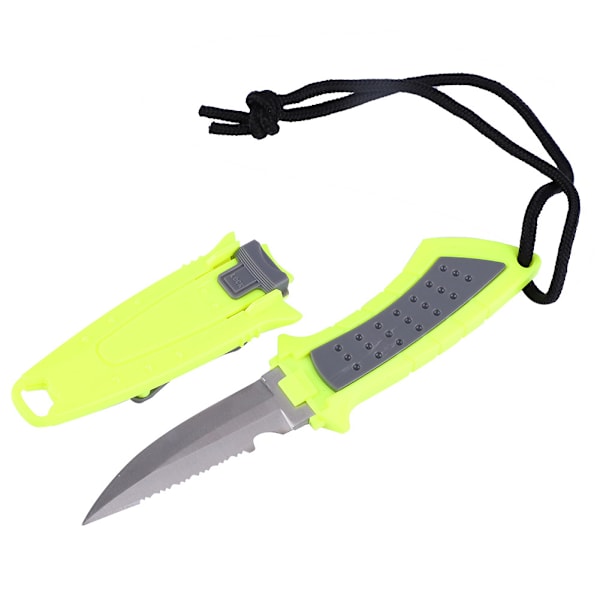 FORTSÄTT DYKNING Rostfritt stål Professionell Scuba-kniv med fast blad Gult spetsigt huvud