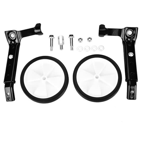Variable Speed Bicycle Training Wheels Adjustable for Kids Bikes 16\" to 22\" (Black)