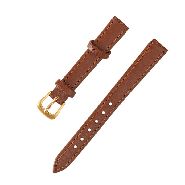 Unisex Universal Pin Spänne Klockband PU Läder Ersättning klockarmband Tillbehör Brun12mm / 0,47in