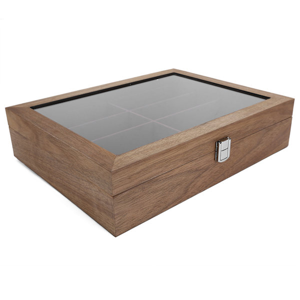 8 Rums Brille Opbevaringsboks Træ Solbriller Vitrine Rejse Smykker Organizer