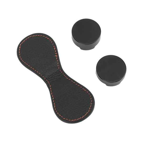 Magnetisk ficka Biljard Krita Hållare Läder Krit Clip Biljard Pool Cue Snooker Tillbehör Svart