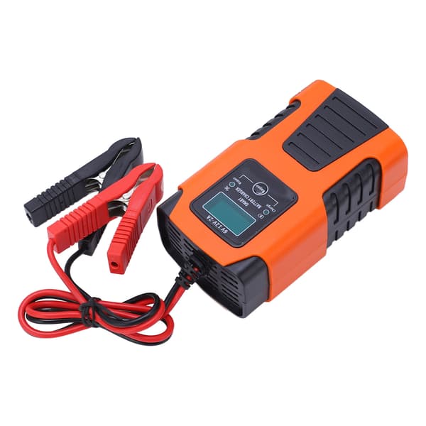 Smart Battery Charger Automatic 3-Stage Self-Protection Charger with LCD Screen AC100‑240V US Plug