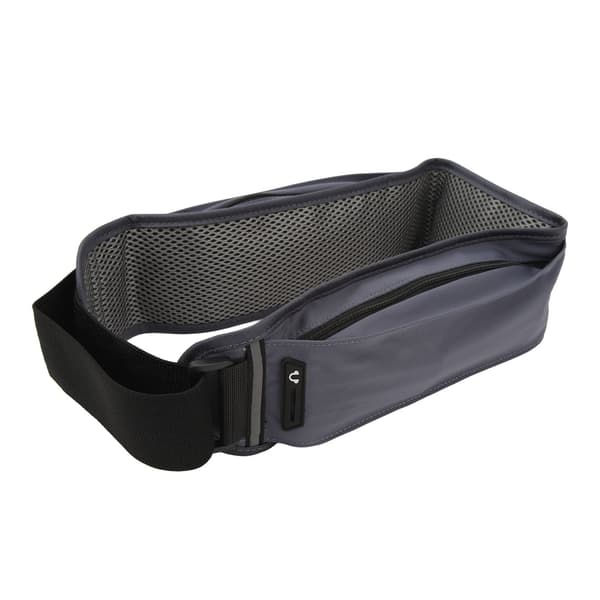 Running Belt Multiple Pockets Jogging Waist Bag 60-85 cm Adjustable Comfortable for Outdoor Grey