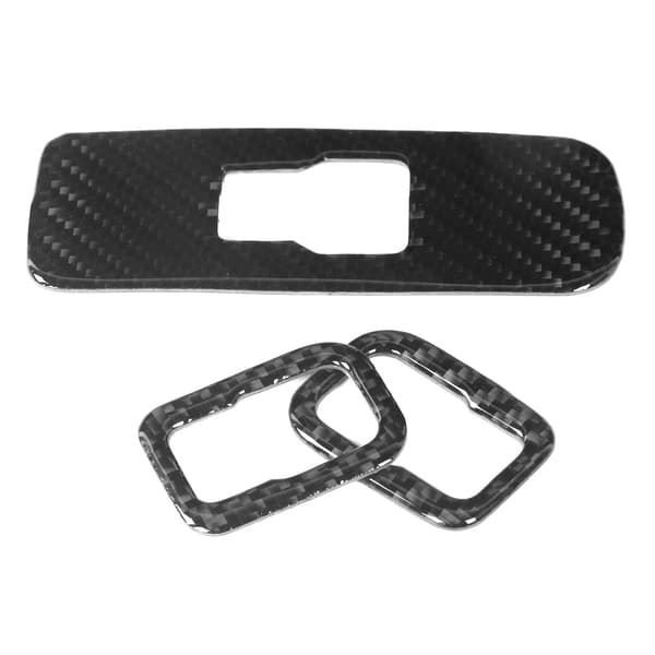 3 stk Vindusbryterpanel Deksel Trim Karbonfiber Dekor Passer for S60/V60RHD