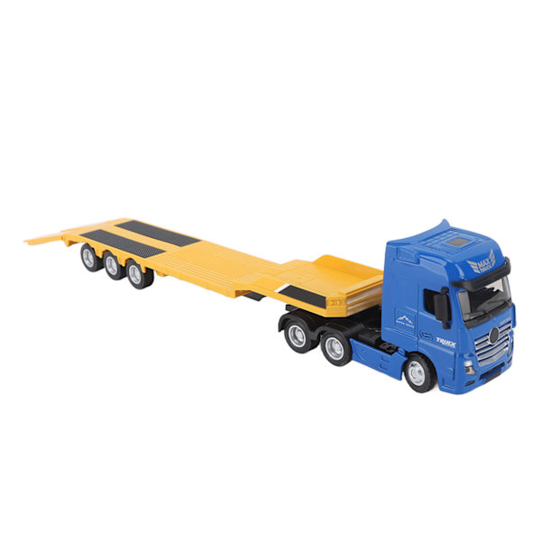 Alloy Engineering Flatbed Trailer Legetøj 1:50 Släp Legetøj til Børn over 8 År Statisk Model Gul