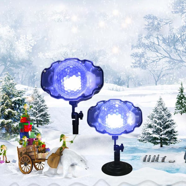 LED snøfalllys LED projektor snøfallende lys for hage snøfnugg Roterende LED-lys