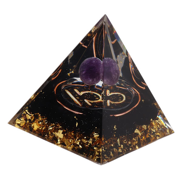5 cm orgonitpyramid för positiv energiläkning Kristallpyramidmeditation Orgonitpyramider Chakra Zodiac Energy Generator Vågen