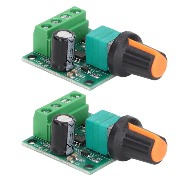 2 sett motorhastighetskontroller PWM-kontrollbryterregulator DC 1,8V‑12V for viftepumpe