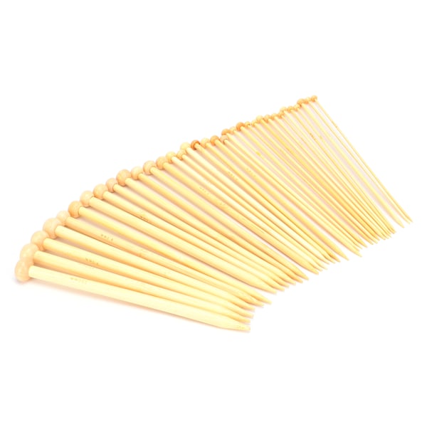 36 st Stickor Blekt Bambu Enkelspets Virknål för Sömnad av Kläder Skor Handskar