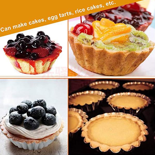 20 kpl Munakoiso-muottia Mini-alumiininen kakku-muffins-muotti purkit pannut Tarttumaton Cupcake-kakku-muotti Keittiö Uusiokäyttöiset leivontavälineet