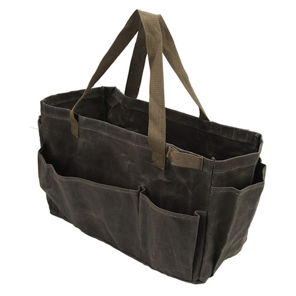 Canvas Pot Bag Vanntett, slitesterk Stor kapasitet Komfortabelt grep Canvas Bag for Camping OD Grønn
