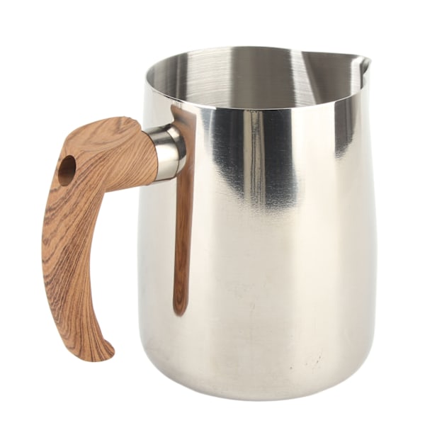 Melkeskummerkopp Innvendig skala 304 rustfritt stål Dryppfri tut Kaffe-dampkanne med håndtak Original farge 1000 ml