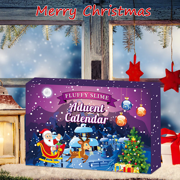 24 st/set Crystal Clay Adventskalender 2020 Nedräkning till jul för tonåringar