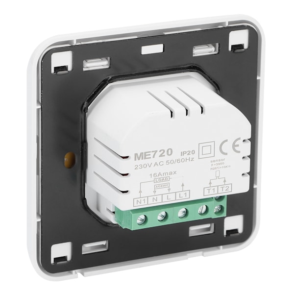 230V 16A Väggmonterad Mekanisk Elvärme Termostat Temperaturregulator