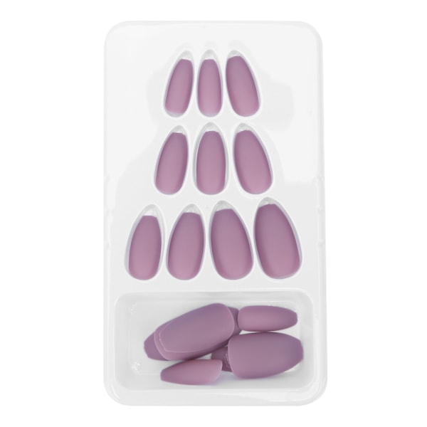 24st Nail Art Tips Set Matt Pure Color Konstgjorda falska naglar Heltäckande False Nail TipsF125